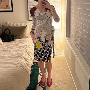 Stylish Vintage DVF Wrap Dress 100% silk